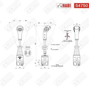 Joystick gomb nélkül villás bowdenhez INDEMAR