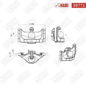 K80® Vonófej mechanikus 330/25/32 mm Scharmüller