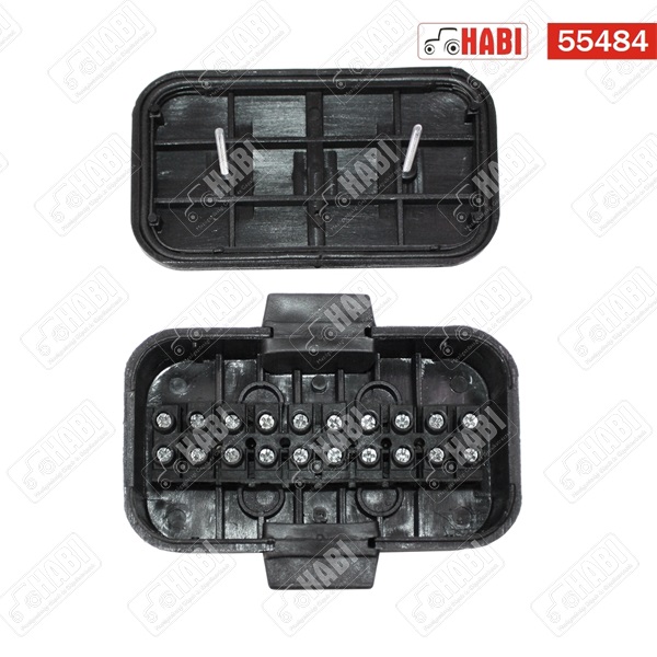 Kábel elosztó doboz 10-es 93x123,5x43mm, fekete