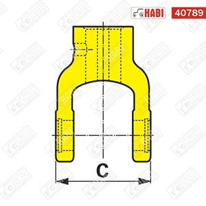 Kardáncsukló nagy hajlásszögű komplett 1 3/8"-6, W2480 2a G (citrom profil) Walterscheid