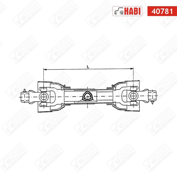 Kardántengely 1400 mm 26kW 460Nm / 40 kW 380 Nm (6 bordás)
