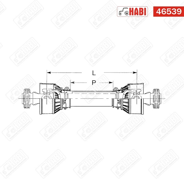 Kardántengely burkolat komplett 1210 mm G5 Bondioli & Pavesi