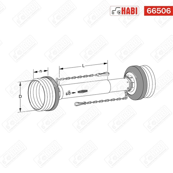 Kardántengely burkolat teljes 550 mm W2200 / W2300 Walterscheid