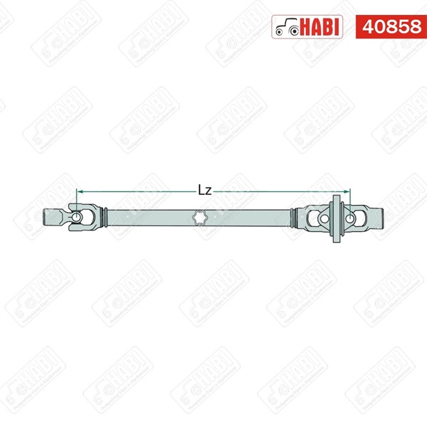 Kardántengely nagy hajlásszögű 1210 mm 80 le F258