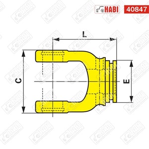 Kardánvilla 41,2x48 mm-es külső citrom profilhoz 26 kw-35 le Weasler