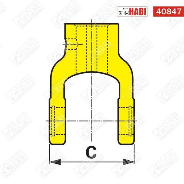Kardánvilla 41,2x48 mm-es külső citrom profilhoz 26 kw-35 le Weasler
