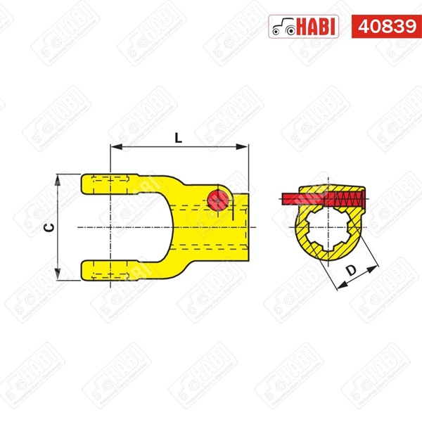 Kardánvilla AW20 1 3/8 21 bordás WEASLER