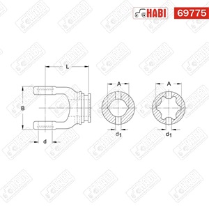 Kardánvilla csillagprofil S4 32x76 mm RG P400 PG20 Walterscheid