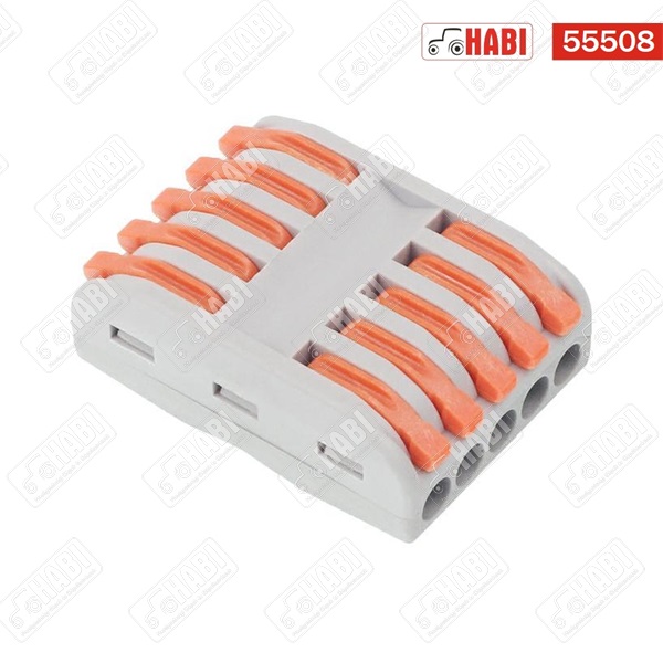 Karos (kapcsos) vezeték toldó, 32A 400V, 5 vezeték nyílásos