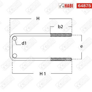 Kengyelcsavar 60-as M10 négyszögletes