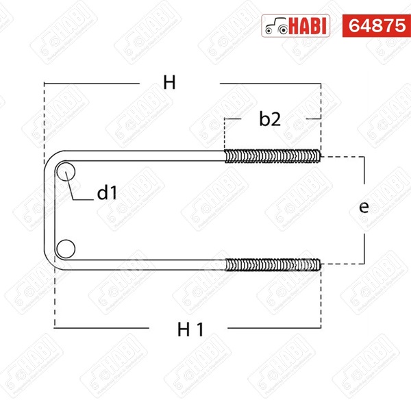 Kengyelcsavar 60-as M10 négyszögletes