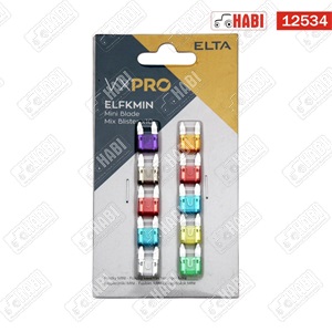 Késes biztosíték készlet mini 10 darabos bliszter Elta VXPRO