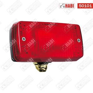 Ködlámpa halogén 12/24V 140x75x65 mm piros WESEM