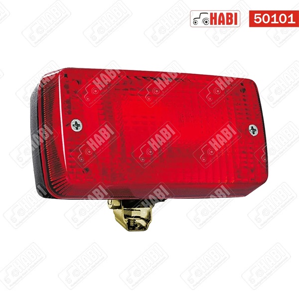 Ködlámpa halogén 12/24V 140x75x65 mm piros WESEM