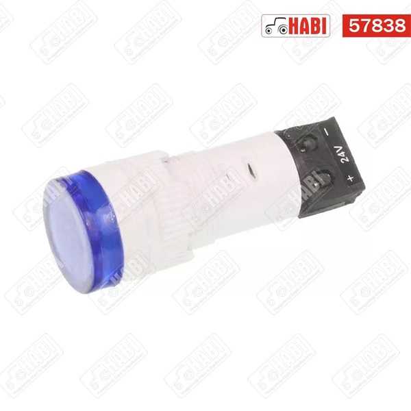 Kontroll lámpa matt kék 12/24V /LED/