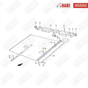 Koptató léc 50x30x1290 mm