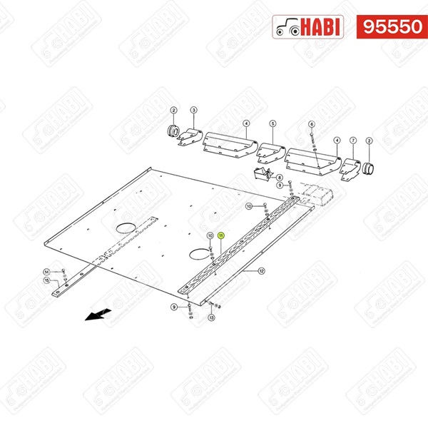 Koptató léc 50x30x1290 mm