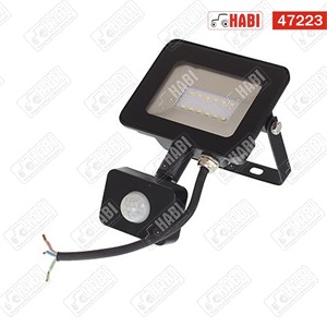 Kültéri LED reflektor mozgásérzékelővel 10W, 70 Lumen/Watt, 2700 Kelvin, 230V, fekete, IP45