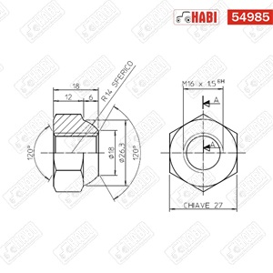 Kúpos kerékanya M16X1,5 FAD