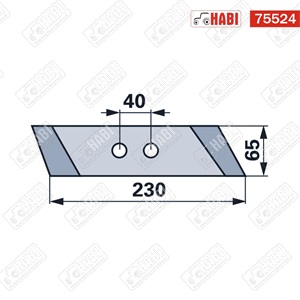 IH / Lajta / Kverneland / Csataszögi orrbetét jobb ORIGINAL
