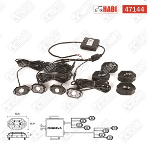 LED Gépjármű alváz / kerék világítás, 72 W, app-al vezérelt, (8db LED lámpával)