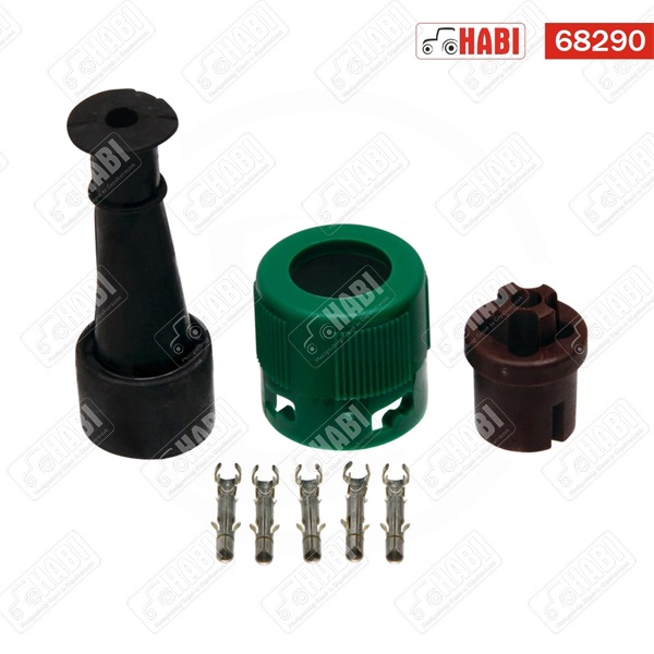 Lámpa csatlakozó 5 pólusú bajonettzáras csatlakozó zöld