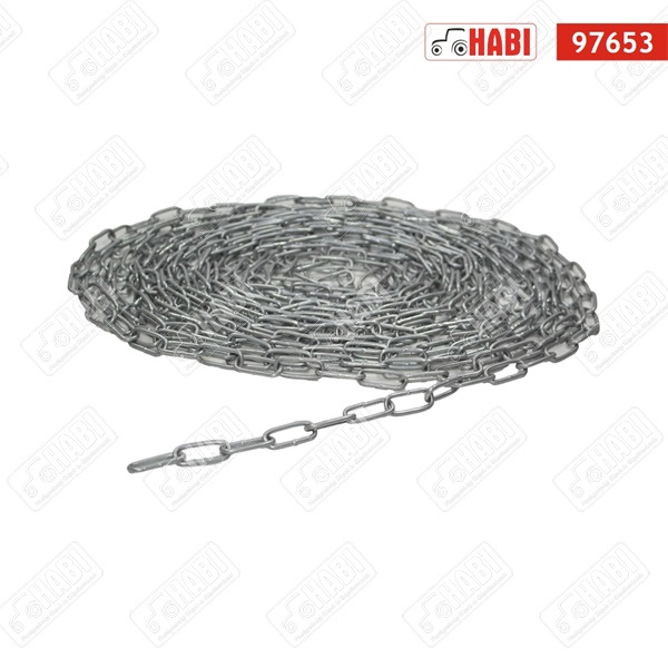 Lapos folyólánc horganyzott 4 mm (30 m / tekercs)