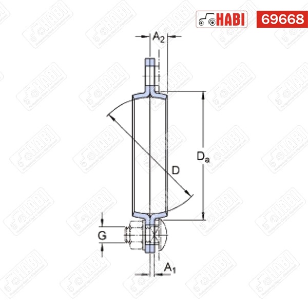 Lemez csapágyház párban négyfuratos 208 SKF