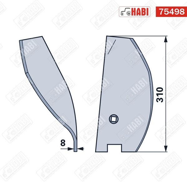 Lemken LBR 2 terelőlemez szélső bal ORIGINAL