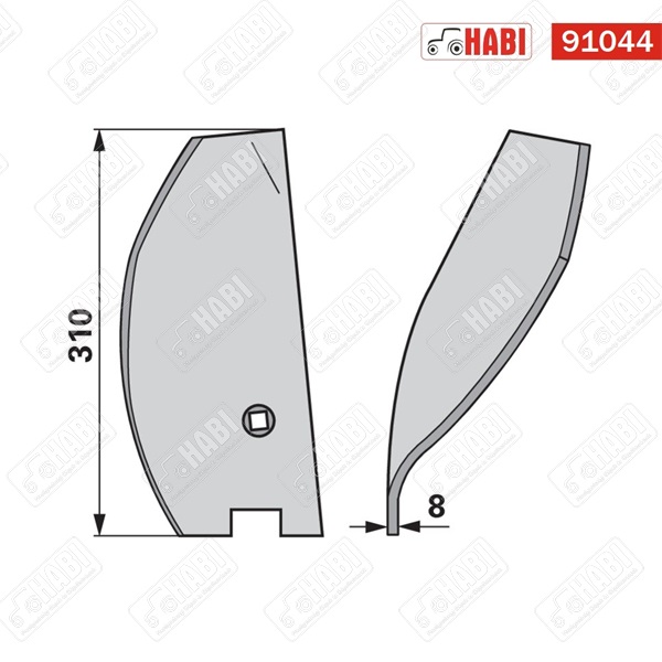 Lemken LBR 2 terelőlemez szélső jobb ORIGINAL