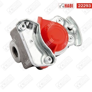 Levegő csatlakozó 16 mm piros, szeleppel Wabco