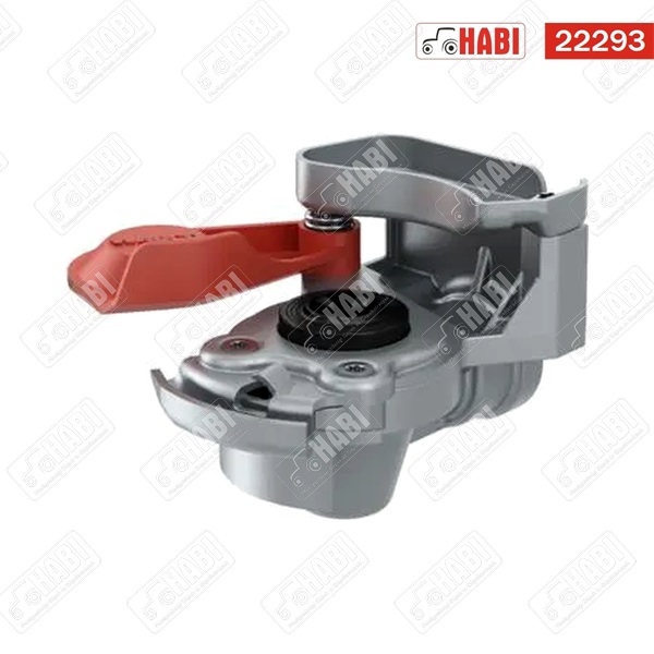 Levegő csatlakozó 16 mm piros, szeleppel Wabco