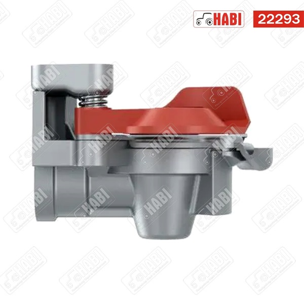 Levegő csatlakozó 16 mm piros, szeleppel Wabco