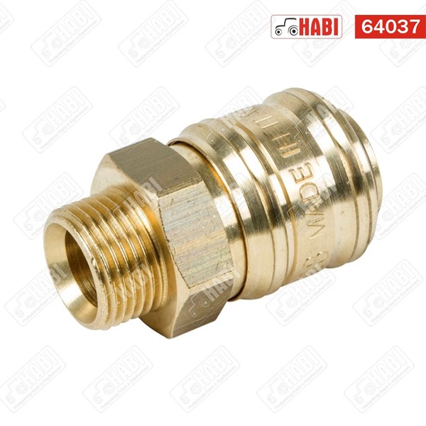 Levegő csatlakozó 1/2" 16 bar sárgaréz