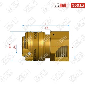 Levegő gyorscsatlakozó lány bm. 1/4"  Lüdecke