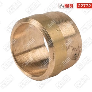 Levegőcső hüvely d=6 mm D=8 mm H=7 mm réz-nikkel