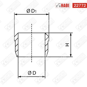 Levegőcső hüvely d=6 mm D=8 mm H=7 mm réz-nikkel