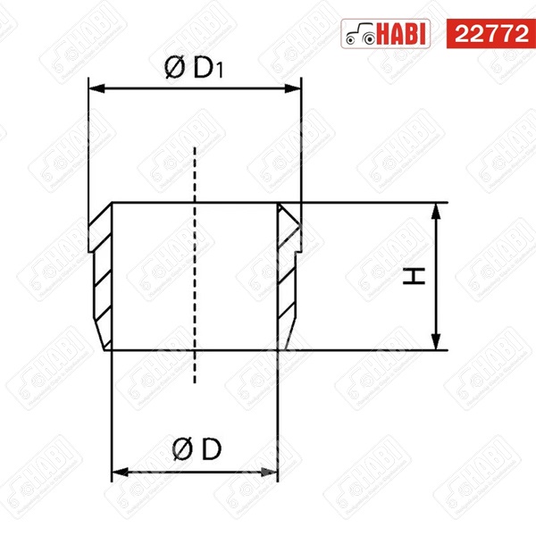 Levegőcső hüvely d=6 mm D=8 mm H=7 mm réz-nikkel