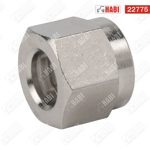 Levegőcső szorító anya D=6 mm M10x1x11,5 mm réz-nikkel