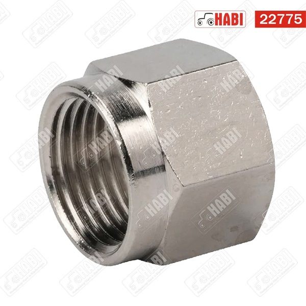 Levegőcső szorító anya D=6 mm M10x1x11,5 mm réz-nikkel