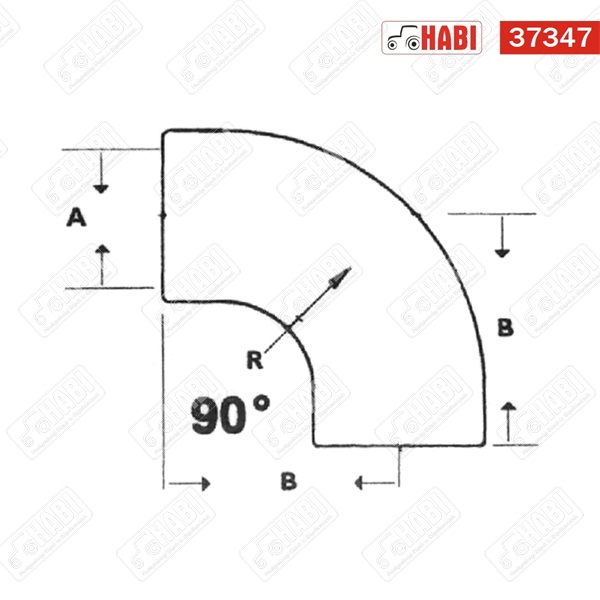 Levegőszűrő gumikönyök 90°  76 mm  Donaldson