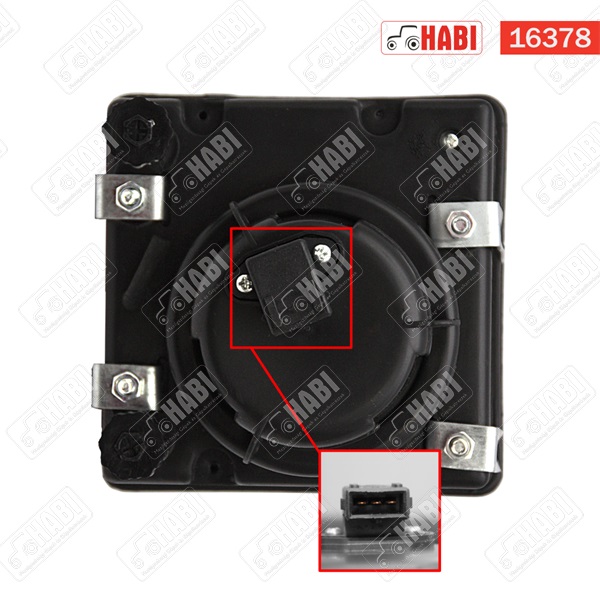 MTZ Fényszóró első kocka új típusú H4 60/55W 12V 155x155 mm
