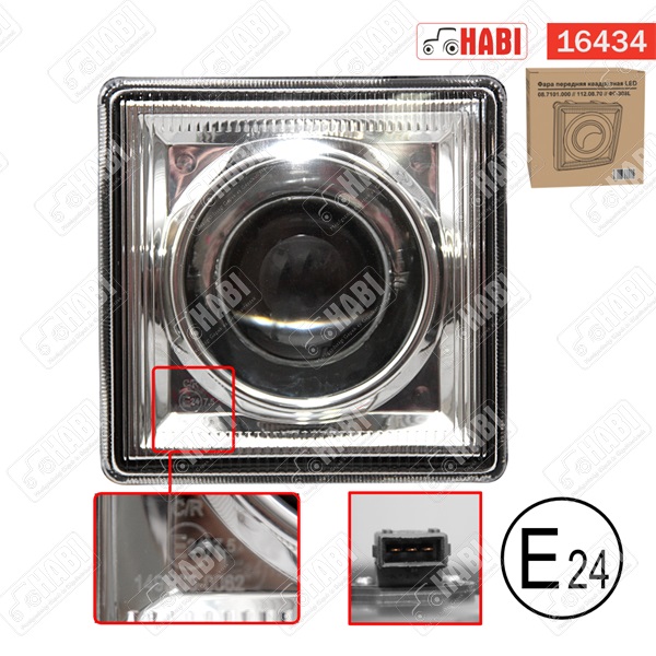 MTZ Fényszóró első kocka új típusú LED 155x155