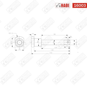 MTZ Feszítőorsó biztosítócsap felső 18/28x130