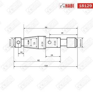 MTZ Gömbcsap 2menet komplett 800/900 L=124mm