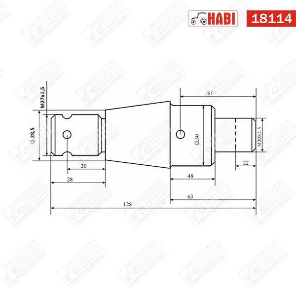 MTZ Gömbcsap 2menet komplett 822-es L=128mm