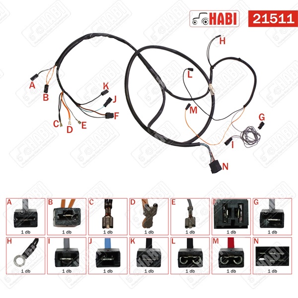 MTZ Kábelköteg műszerfal mennyezet