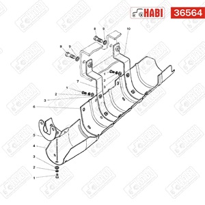 MTZ 1025 Kardánburkolat tartó  013 első L=320 mm