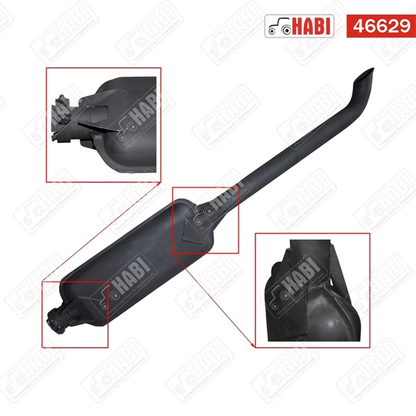 MTZ Kipufogódob 80-as hosszú L=137cm, bilincses