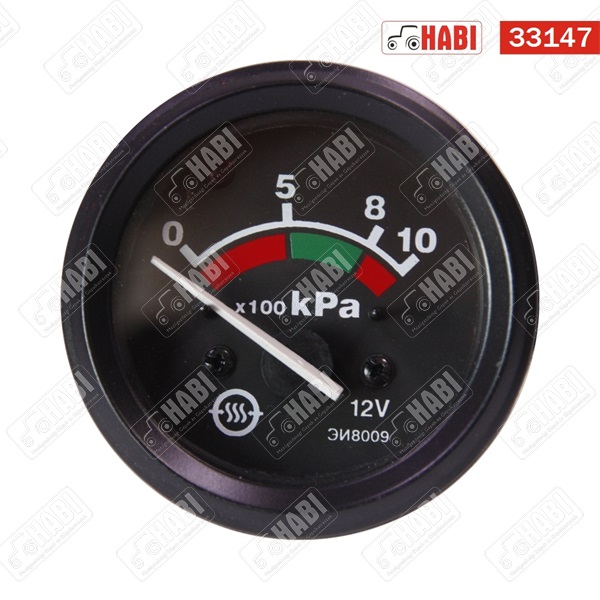 MTZ Levegő nyomásmérő óra elektromos 10bar 12V HBR